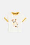 T-shirt chien jaune bébé garçon 1