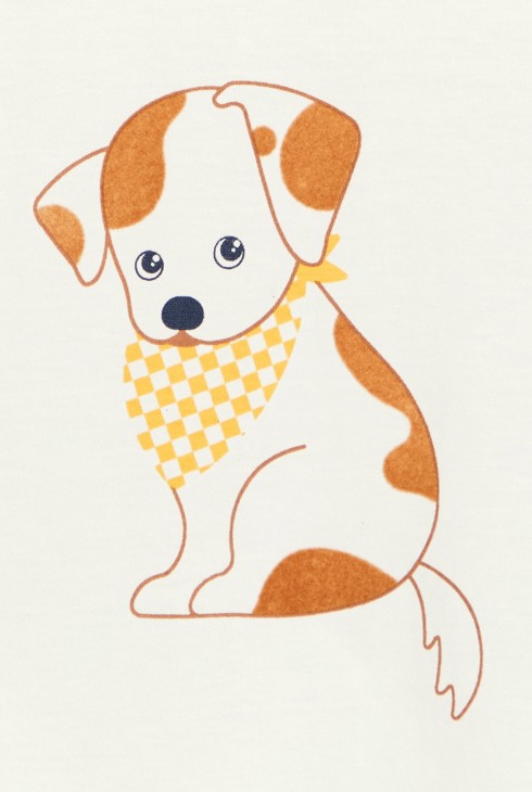 Gelbes T-Shirt mit Hund Kleinkind Junge 2