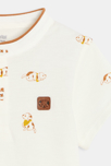 Polo maille piquée chien jaune bébé garçon 2