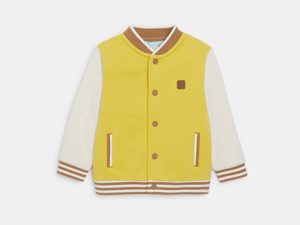 Blouson teddy molleton chien jaune bébé garçon 1