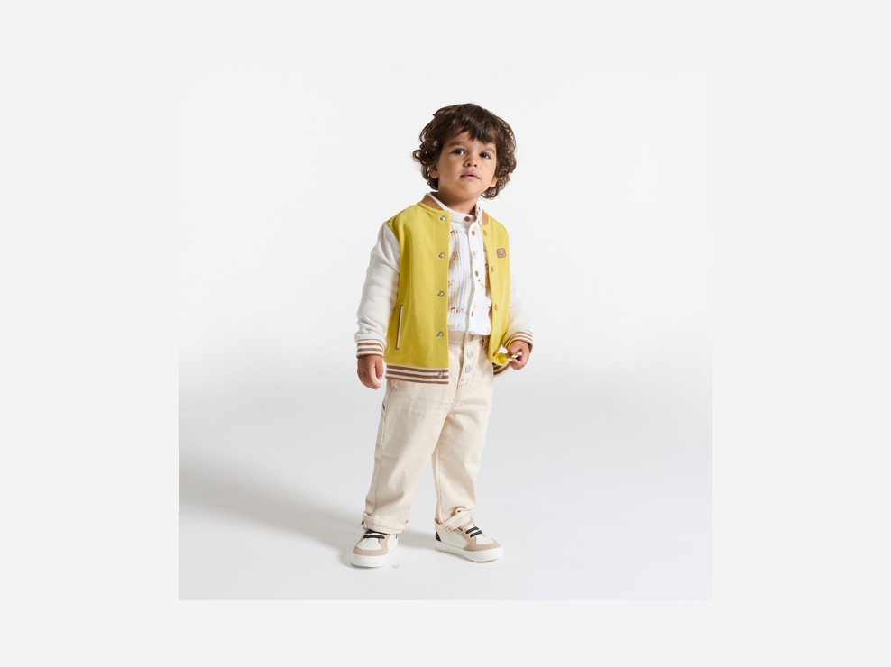 Cazadora teddy muletón perro amarillo bebé niño 1