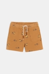 Short coton souple chiens marron bébé garçon