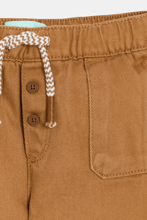 Braune Hose aus Leinen und Baumwolle Kleinkind Junge