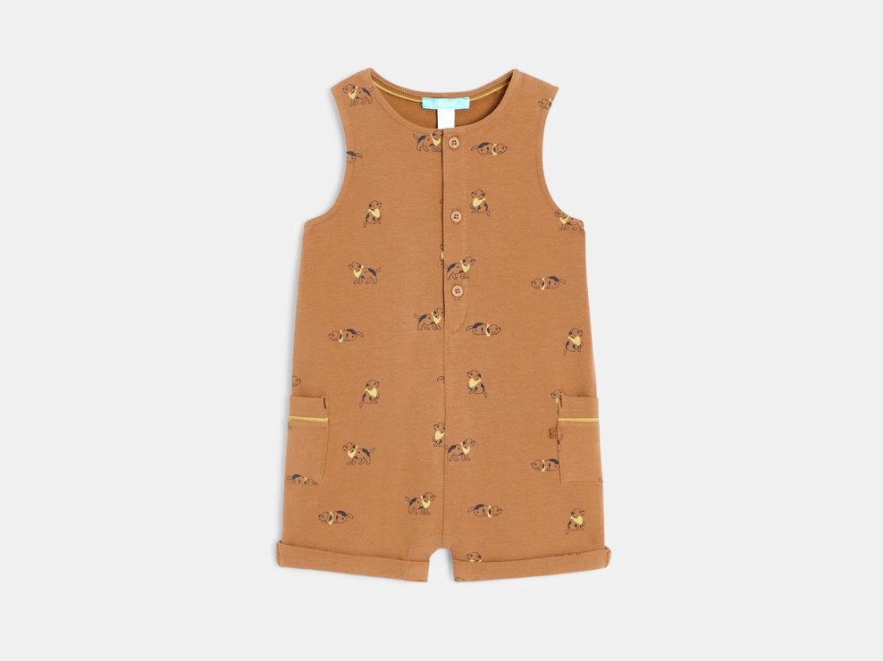 Mono corto perros marrón bebé niño 2