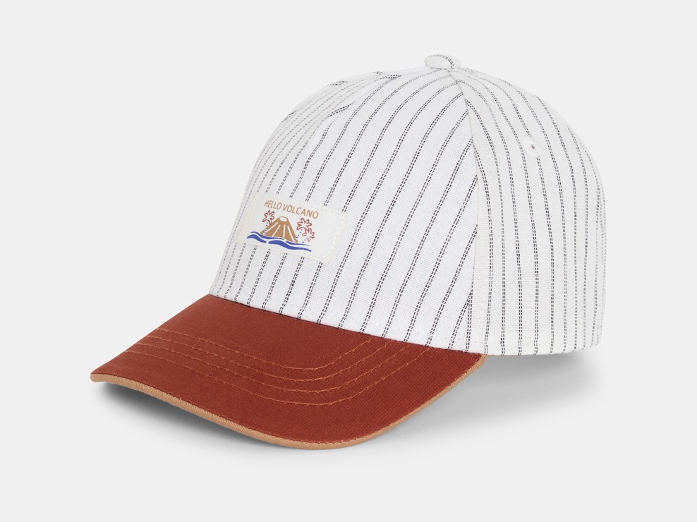 Casquette rayée orange bébé garçon 1