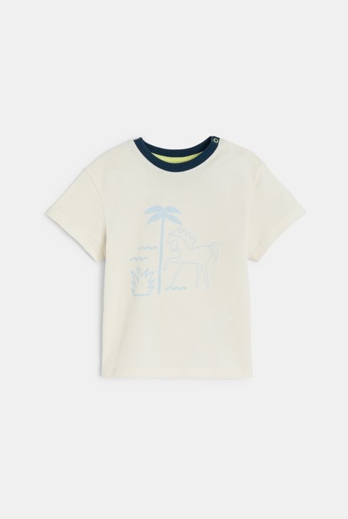 T-shirt cheval blanc bébé garçon 1