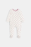 Dors-bien jersey de coton papillons blanc bébé fille