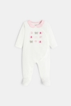 Dors-bien velours papillons blanc bébé fille 1