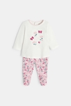 Pyjama fleurs et papillon rose bébé fille