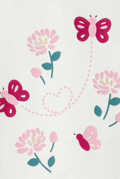 Pyjama fleurs et papillon rose bébé fille