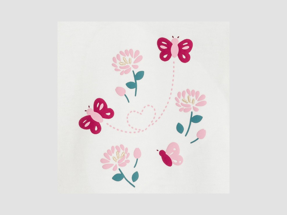 Pyjama fleurs et papillon rose bébé fille 2