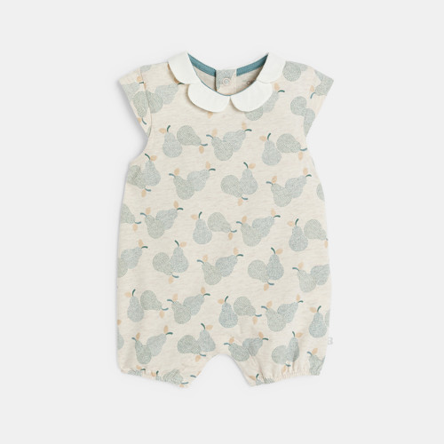 Combi Courte Poire Beige Bébé Fille - Beige Chiné - 6M - OBAIBI