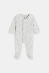 Dors-bien velours jacquard gris bébé garçon