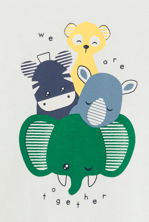 Pyjama animaux blanc bébé garçon