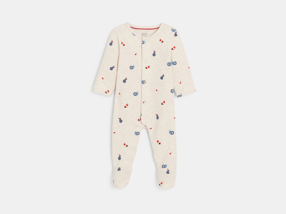 Pelele estampado beige bebé niño 1