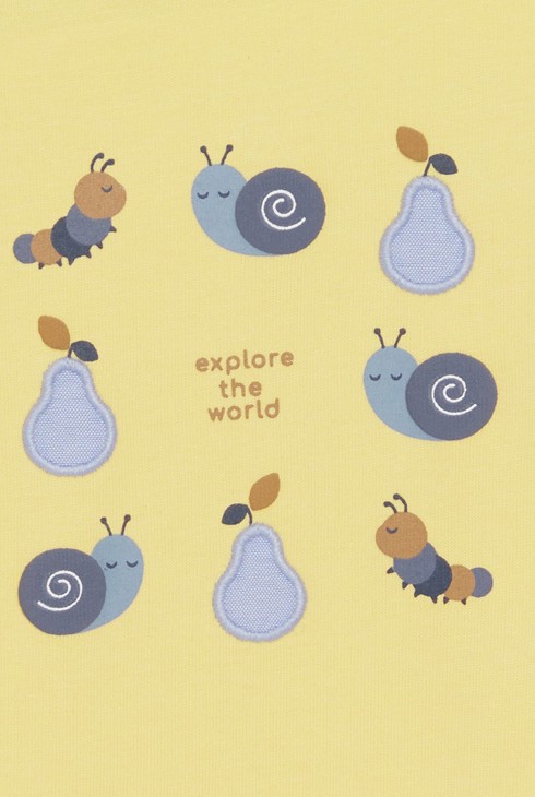 Combi courte animaux jaune bébé garçon 2