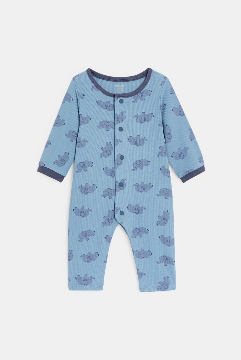 Dors-bien sans pieds éléphant bleu bébé garçon 1
