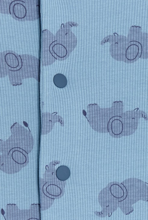 Baby boy's blue elephant footless sleepsuit 2