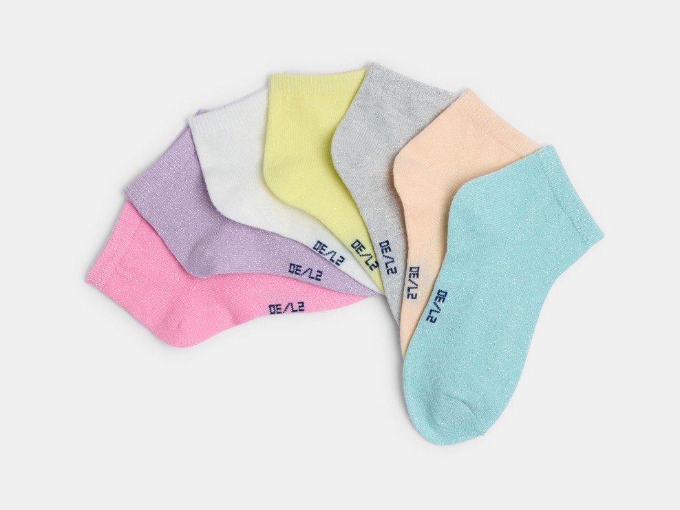 Lot de 7 socquettes unies Fille 1