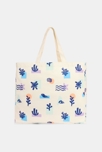 SURFRIDER Cabas imprimé mixte beige