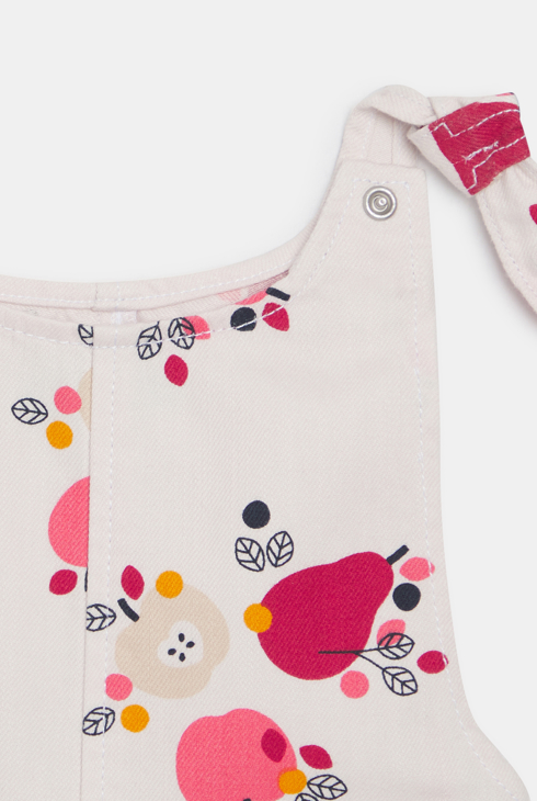 Kurze rosa Latzhose Früchte Kleinkind Mädchen