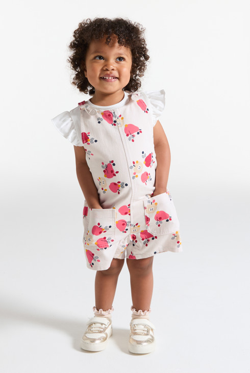 Peto corto frutas rosa bebé niña 1