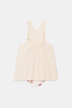 Robe salopette twill rose clair bébé fille 2