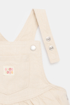 Robe salopette twill rose clair bébé fille 3