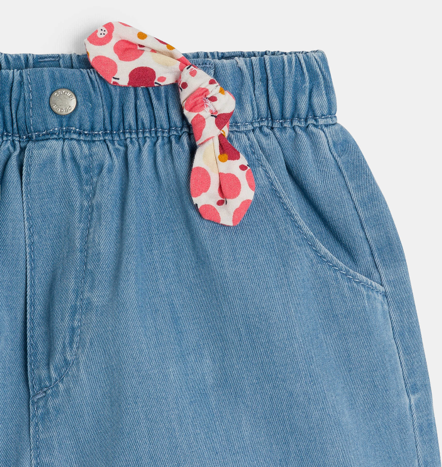 Shorts Lyocell Volants blau Kleinkind Mädchen 2