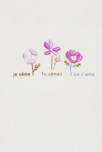 T-shirt sensoriel fleurs blanc bébé fille 2
