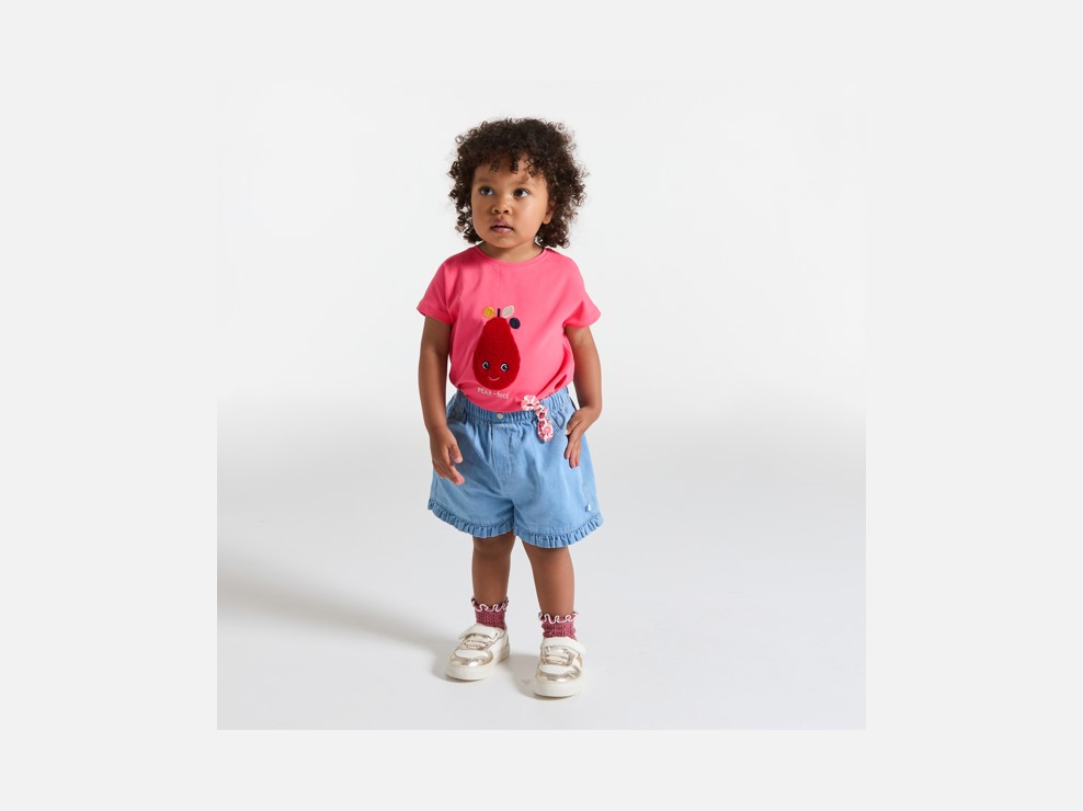 Rosa T-Shirt Sensorik Birne Kleinkind Mädchen 1