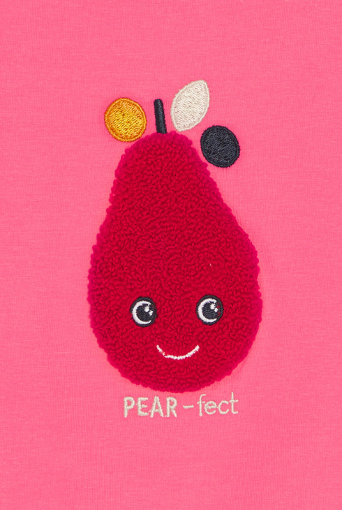 T-shirt sensoriel poire rose bébé fille