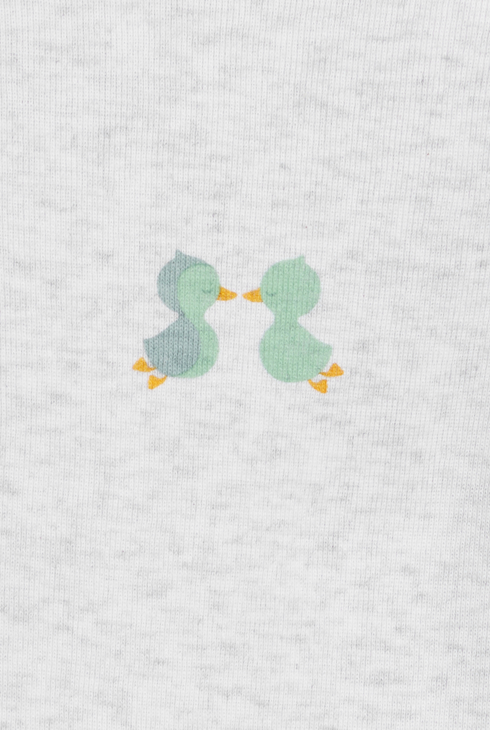 Body col US manches longues canard vert bébé garçon