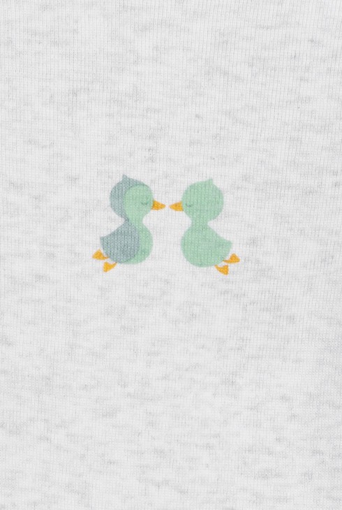 Zeleni bodi dugih rukava s američkim ovratnikom i motivom patke za dječake 2