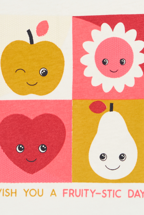 T-shirt ludique fruits rouge bébé fille