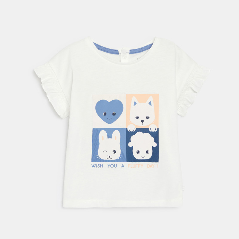 Lustiges T-Shirt Tiere blau Kleinkind Mädchen