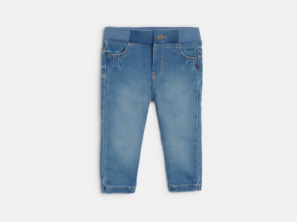 Jegging stretch bleu clair denim bébé fille 2