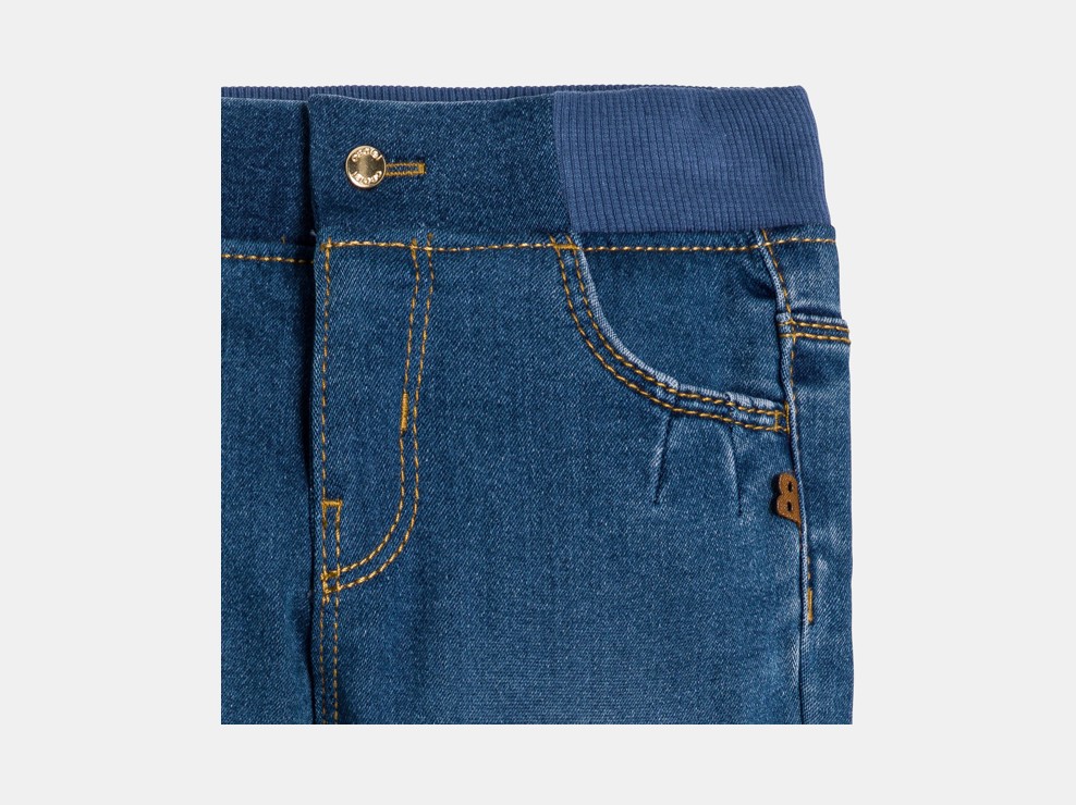 Stretch-Jeggings blau Denim Kleinkind Mädchen 2