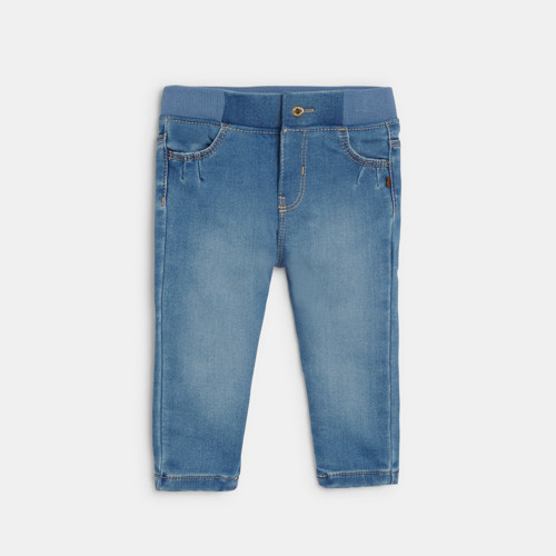 Jegging Stretch Bleu Clair Denim Bébé Fille - Double Stone - 3M - OBAIBI