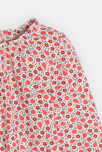 Blouse fleurs et fruits rouge bébé fille 2