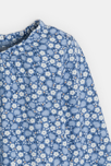 Blouse fleurs et fruits bleu bébé fille 2
