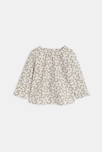 Blouse fleurs et fruits mauve bébé fille