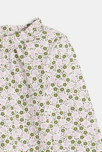 Blouse fleurs et fruits mauve bébé fille 2