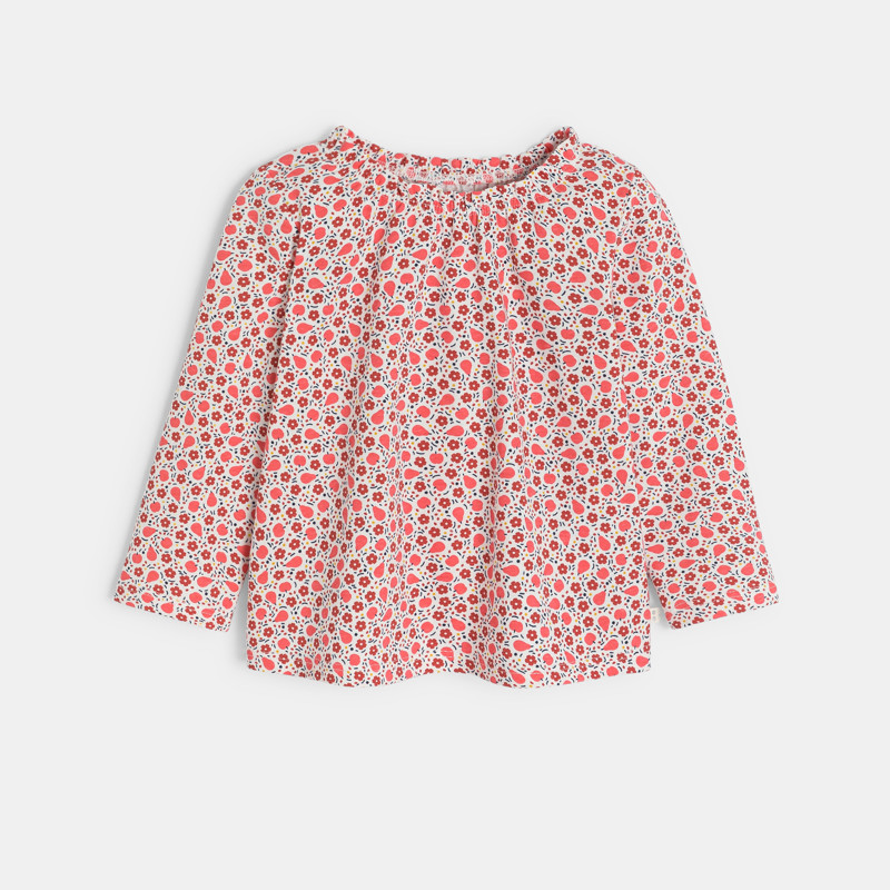 Bluse Blumen und Früchte rot Kleinkind Mädchen