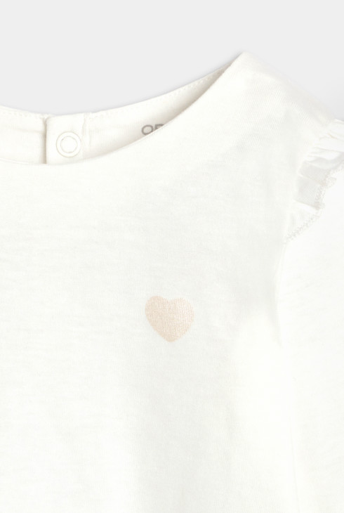 Bijeli top dugih rukava s volanima za djevojčice 2