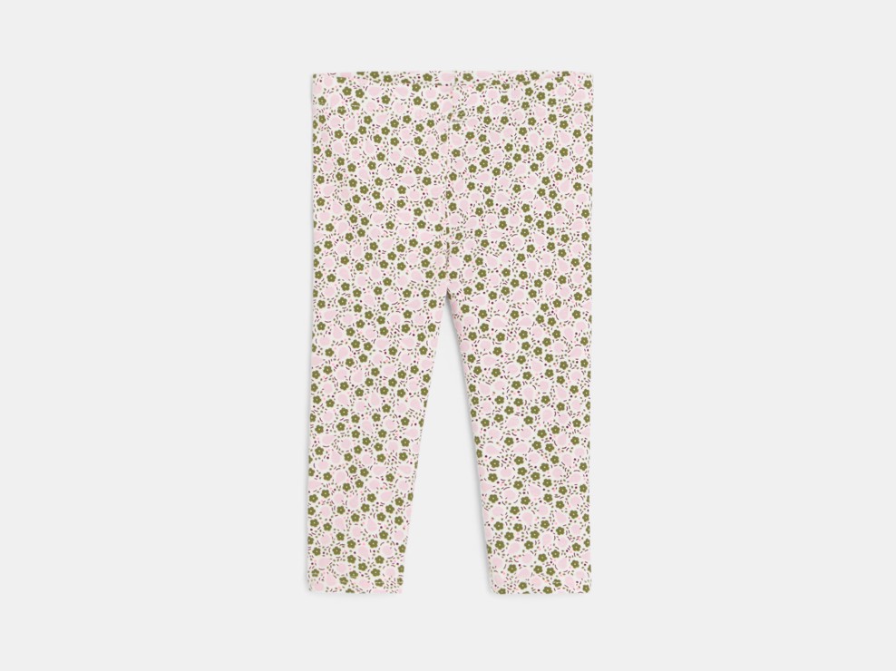 Legging floral malva bebé niña 1