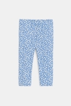 Legging fleuri bleu bébé fille
