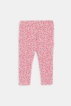 Legging fleuri rose bébé fille