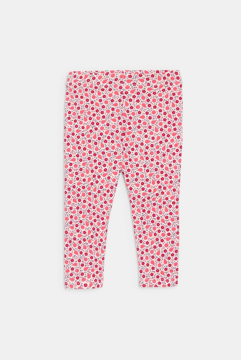 Legging fleuri rose bébé fille 1