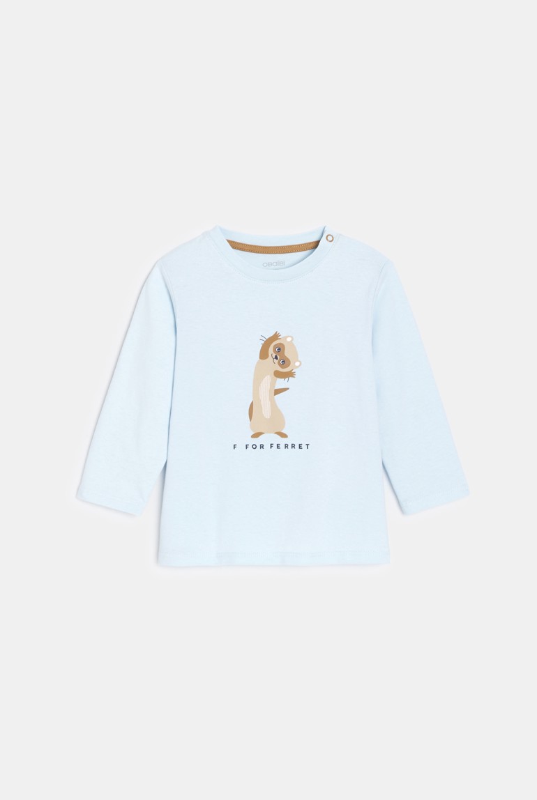 Camiseta animal azul bebé niño 1